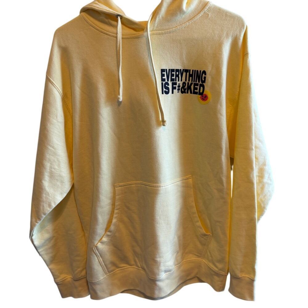 Noel Miller Live Everything Is F#&ked Tour Butter Yellow Hoodie Sweatshirt M